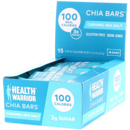 Health Warrior, Inc., Chia Bars, Caramel Sea Salt, 15 Bars, 0.88 oz (25 g)