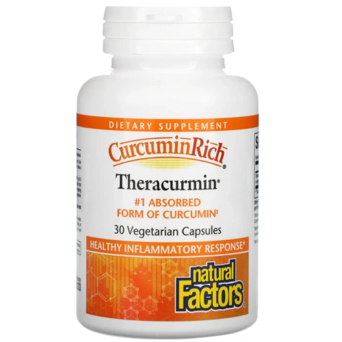 Natural Factors, CurcuminRich, Theracurmin, куркумин, 30 вегетарианских капсул