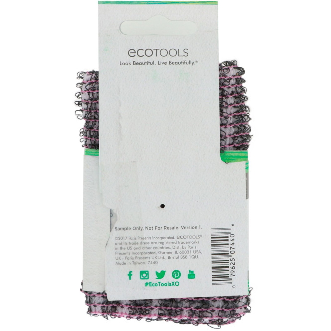 EcoTools, Салфетка для ванной, пропитанная активированным углем, 1 салфетка