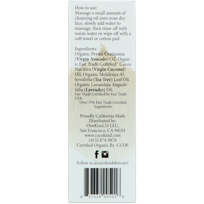 Cocokind, Органическое масло кокоса &  жожоба, 4 унции (118 мл)