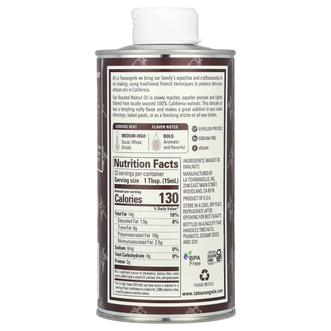 La Tourangelle, Масло из обжаренных грецких орехов, 500 мл