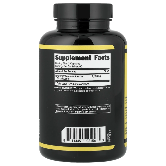 Primaforce, NAD+, 120 капсул (500 мг в 1 капсуле)