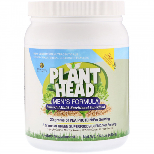 Genceutic Naturals, Plant Head, комплекс витаминов для мужчин, 16,4 унций (465 г)