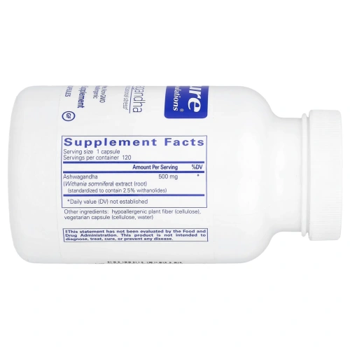 Pure Encapsulations, Ашваганда, 120 капсул