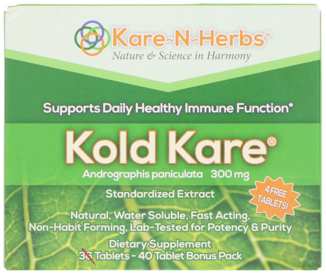 Kare n Herbs, Kold Kare, 300 мг, 40 таблеток