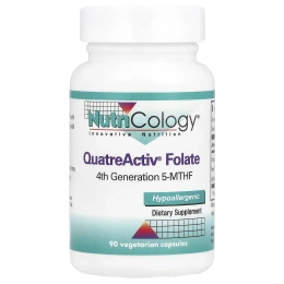 Nutricology, Фолат QuatreActiv, 90 вегетарианских капсул