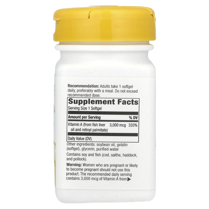 Nature's Way, Витамин A, 10000 МЕ, 100 желатиновых капсул