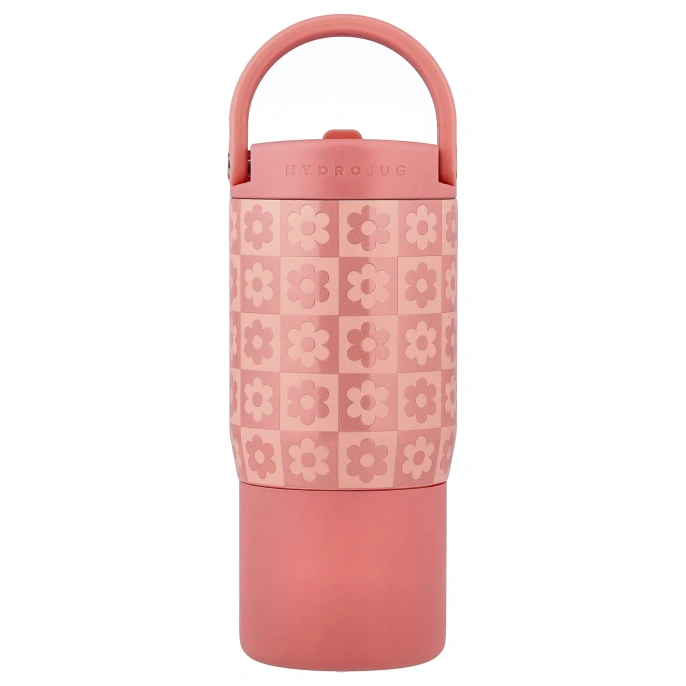 HydroJug, Спортивная детская бутылочка, шашки с ромашками, 14 унций