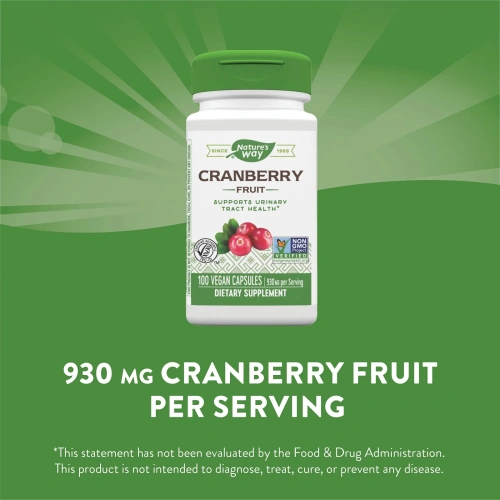 Nature's Way, Cranberry Fruit, 465 mg, 100 Vegetarian Capsules