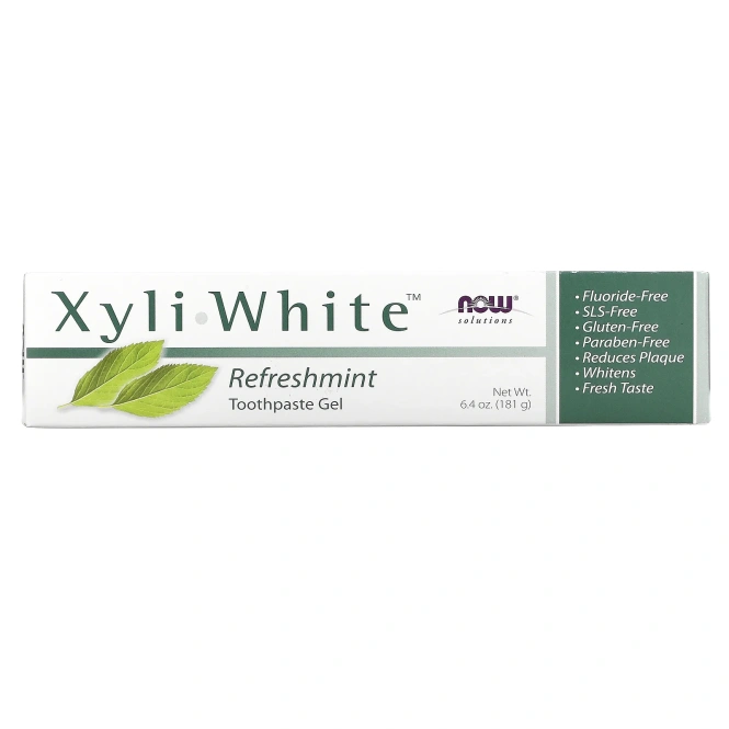 Зубная Гель-Паста Now Foods Solutions Xyli-White с ароматом свежей мяты 6,4 унции (181 г)