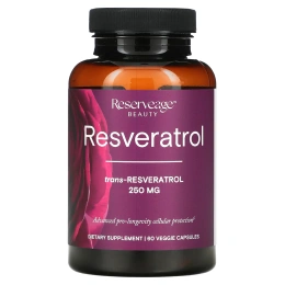 ReserveAge Nutrition, Ресвератрол, клеточная антивозрастная формула, 250 мг, 60 вегетарианских капсул