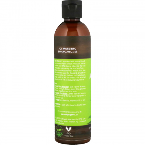 Sky Organics, Organic Aloe Vera Gel, 8 fl oz (236 ml)