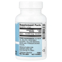 Vitacost, Biotin, 10,000 mcg, 50 Softgels