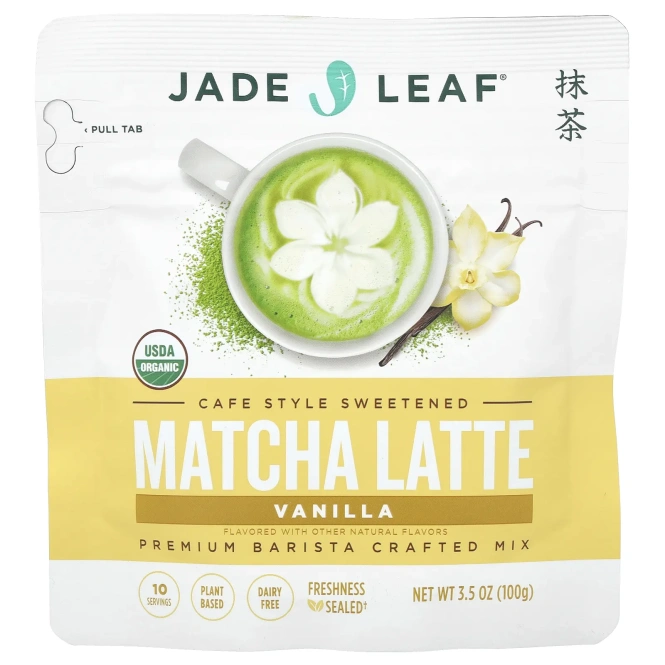 Jade Leaf Matcha, матча латте, ваниль, 100 г (3,5 унции)