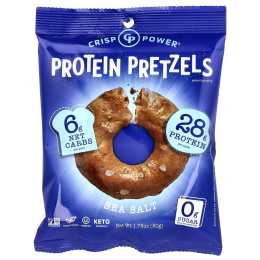 Crisp Power, Протеиновые крендели, морская соль, 6 пакетиков по 50 г (1,75 унции)