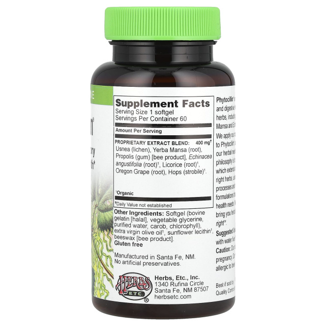 Herbs Etc., Phytocillin®, 60 мягких таблеток