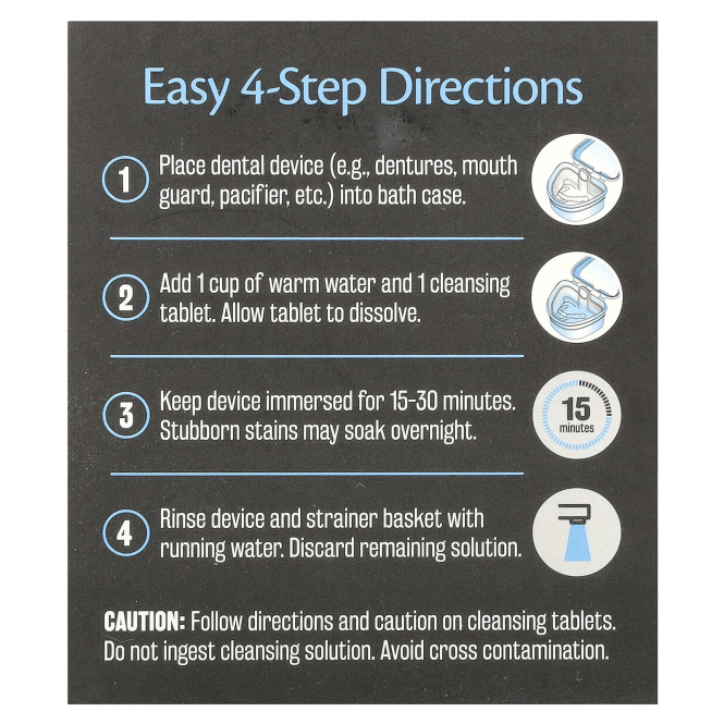 M3 Naturals, Чехол для ванны для зубных протезов, без фильтра, 1 комплект