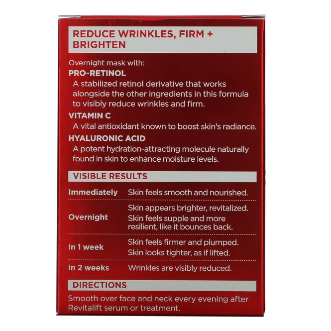 L'Oreal, Revitalift Triple Power, антивозрастная ночная маска, 48 г (1,7 унции)