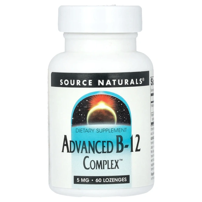 Source Naturals, Улучшенный комплекс B-12, 5 мг, 60 таблеток