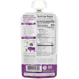 Serenity Kids, Детское питание, от 6 месяцев, 100% бизон травяного откорма с органической тыквой кабоча и шпинатом, 99 г (3,5 унции)