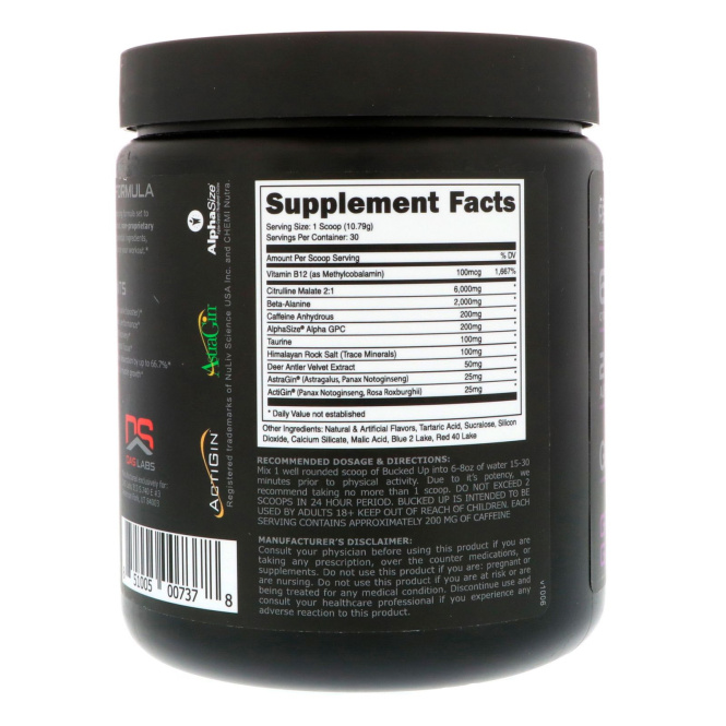 Bucked Up, Средство для приема перед тренировкой, виноградная прибавка, 323,70 г