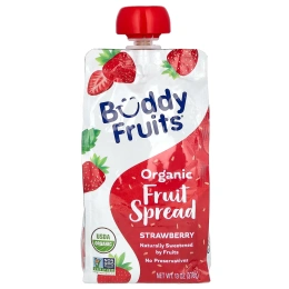 Buddy Fruits, органическая фруктовая паста, со вкусом клубники, 370 г (13 унций)