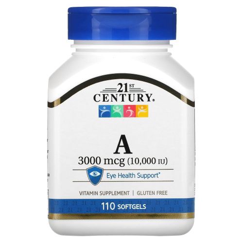 21st Century, Витамин  A, 10,000 МЕ, 110 гелевых капсул