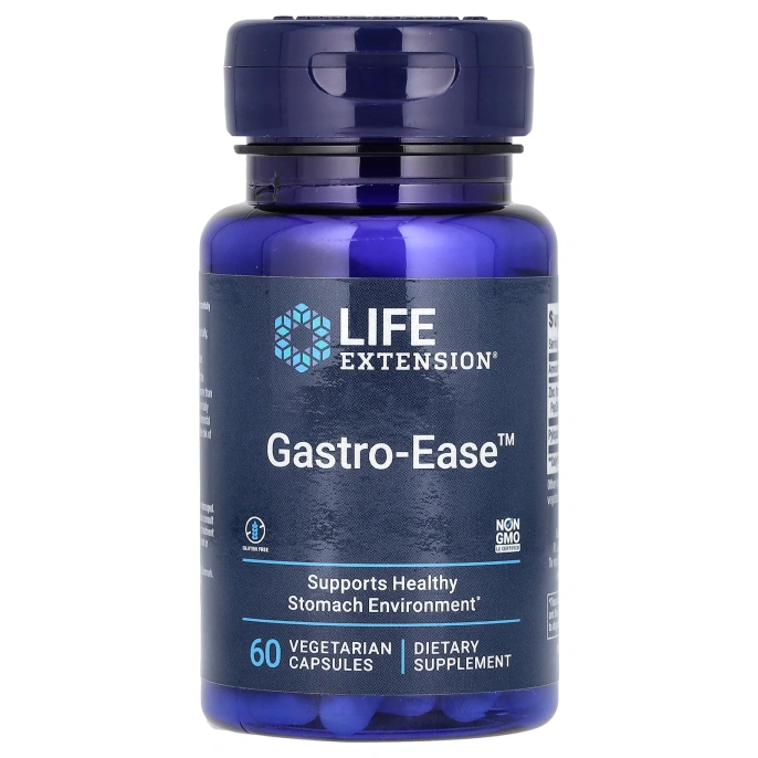 Life Extension, Gastro-Ease, 60 вегетарианских капсул