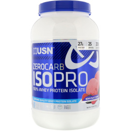 USN, Zero Carb ISOPRO, 100% Whey Protein Isolate, Berry Blast Sorbet, 1.65 lbs (750 g)