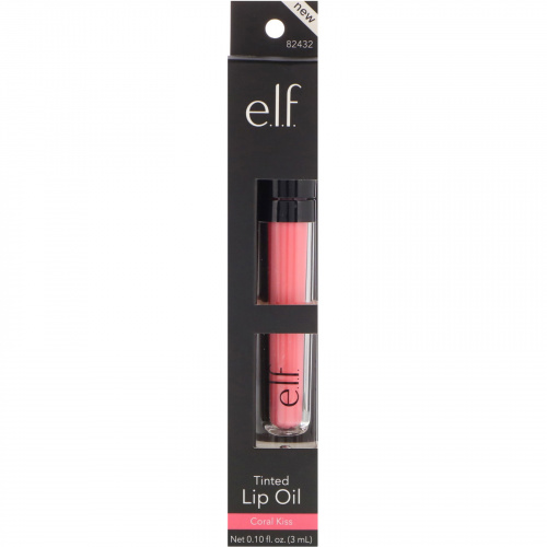E.L.F. Cosmetics, Оттеночный блеск для губ, коралловый поцелуй, 0,10 ж. унц. (3 мл)