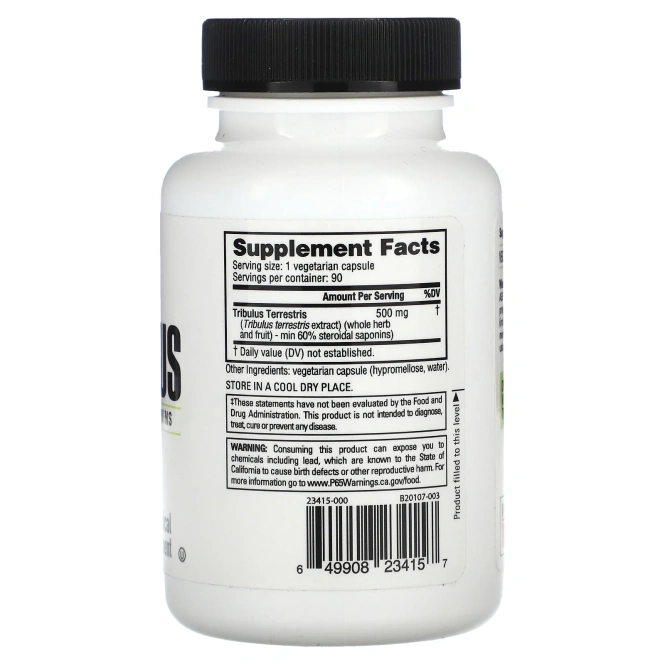 NutraBio, якорцы, 500 мг, 90 капсул