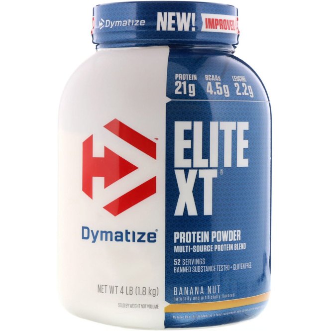 Dymatize Nutrition, Elite XT, белковый порошок со вкусом банана и ореха, 1,8 кг (4 фунта)