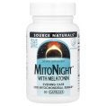 Source Naturals, MitoNight™ с мелатонином, 30 капсул