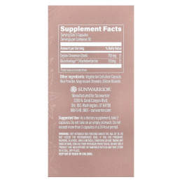 Sunwarrior, Shape, дигидро-берберин + цейлонская корица, 60 веганских капсул