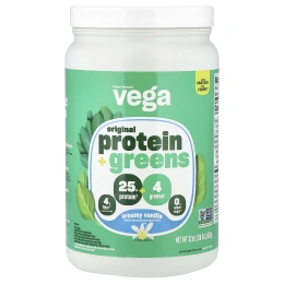 Vega, Premium Protein + Supergreens ™, кремовая ваниль, 624 г (1 фунт 6 унций)