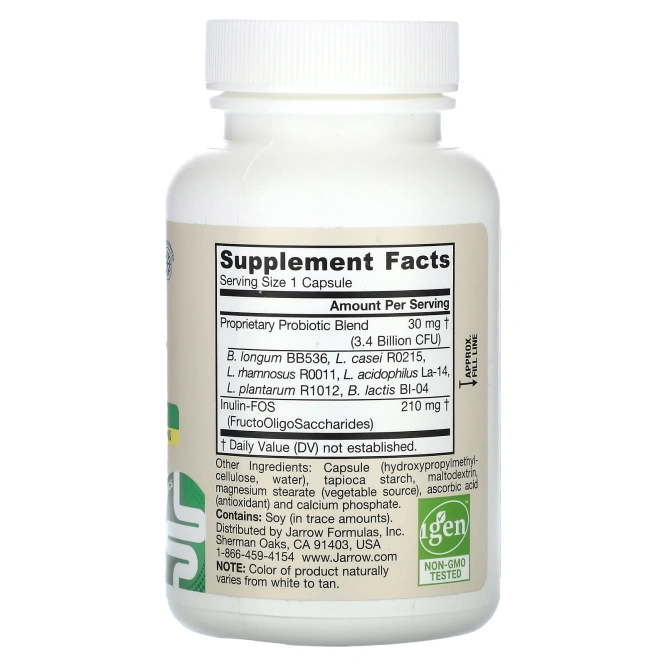 Jarrow Formulas, Vegan Jarro-Dophilus Plus FOS, 100 растительных капсул