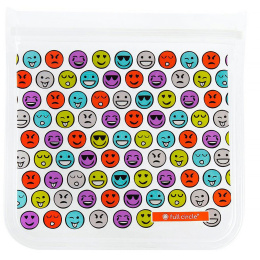 Full Circle, ZipTuck, многоразовый набор пакетов для обеда, эмодзи, 1 сэндвич + 1 закуска