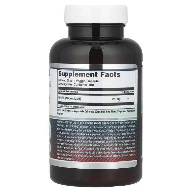 Amazing Nutrition, Микронизированный ДГЭА, 25 мг, 180 растительных капсул