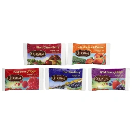 Celestial Seasonings, набор фруктовых чаев, без кофеина, 5 вкусов, 18 чайных пакетиков по 40 г (1,4 унции)