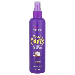 Aussie, Miracle Curls, активатор локонов для 2-х дневных локонов с кокосом и маслом жожоба, 251 мл (8,5 жидк. унц.)