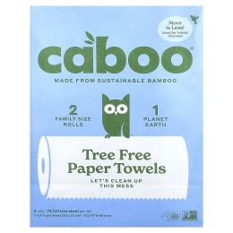 Caboo, бумажные салфетки без древесины, 2 рулона