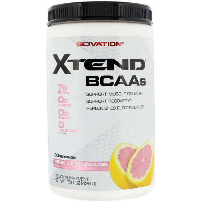 Scivation, Xtend, катализатор для тренировок, розовый лимонад, 15,0 унций (426 г)