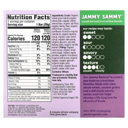 Plum Organics, Jammy Sammy, сэндвич-батончик для детей от 15 месяцев, яблоко, капуста и овсянка, 5 батончиков, 29 г (1,02 унции)