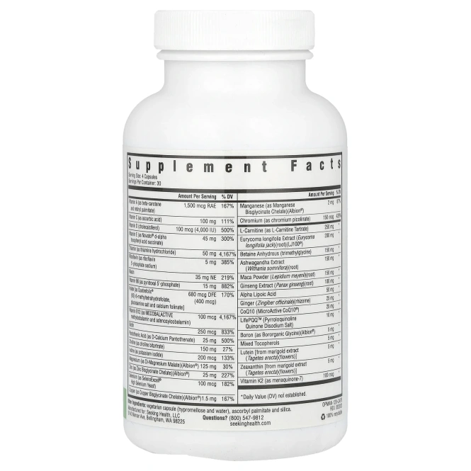 Seeking Health, Optimal Man, 120 вегетарианских капсул