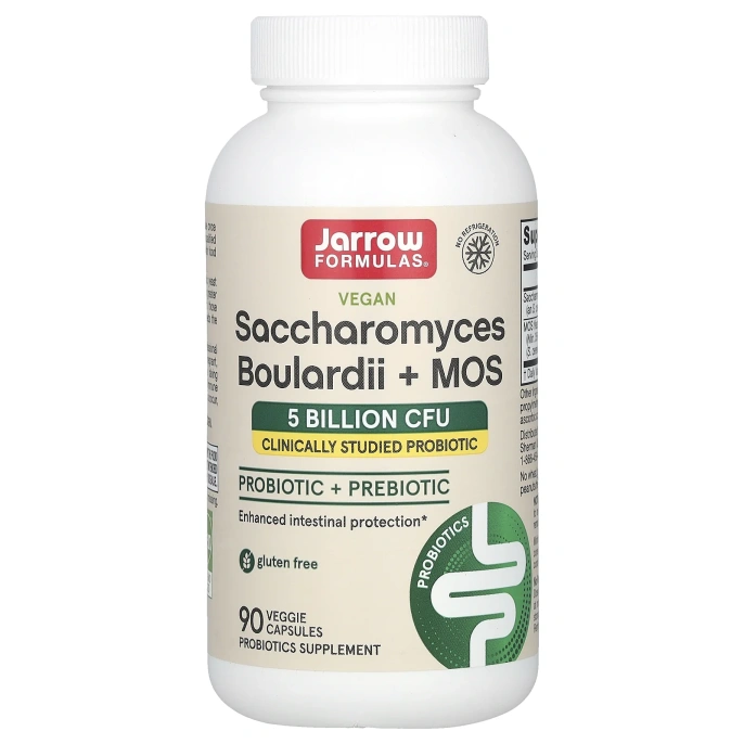 Сахаромицеты Буларди + MOS Jarrow Formulas (Пробиотик + Пребиотик), 90 вегетарианских капсул