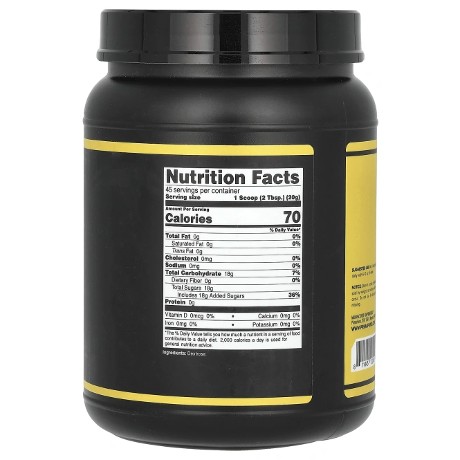 Primaforce, чистая декстроза, без добавок, 907 г (2 фунта)