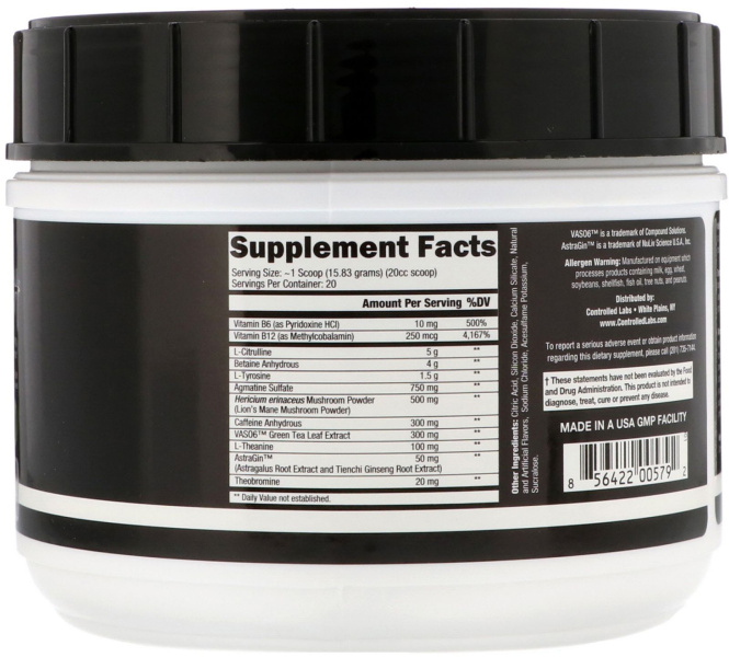 Controlled Labs, Белая вспышка, кислое зеленое яблоко, 316 г