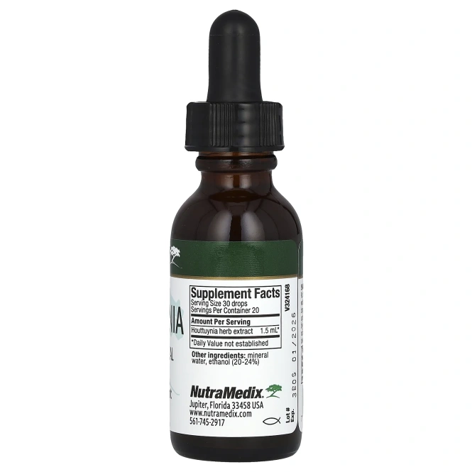 NutraMedix, Houttuynia, поддержка иммунитета и микробов, 30 мл (1 жидк. Унция)