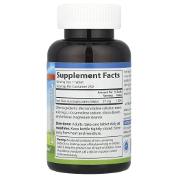 Carlson Labs, Хелатированное железо, 250 таблеток