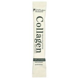 Great Lakes Wellness, Collagen Peptides, говядина травяного откорма, без добавок, 20 пакетиков по 12 г (0,42 унции)